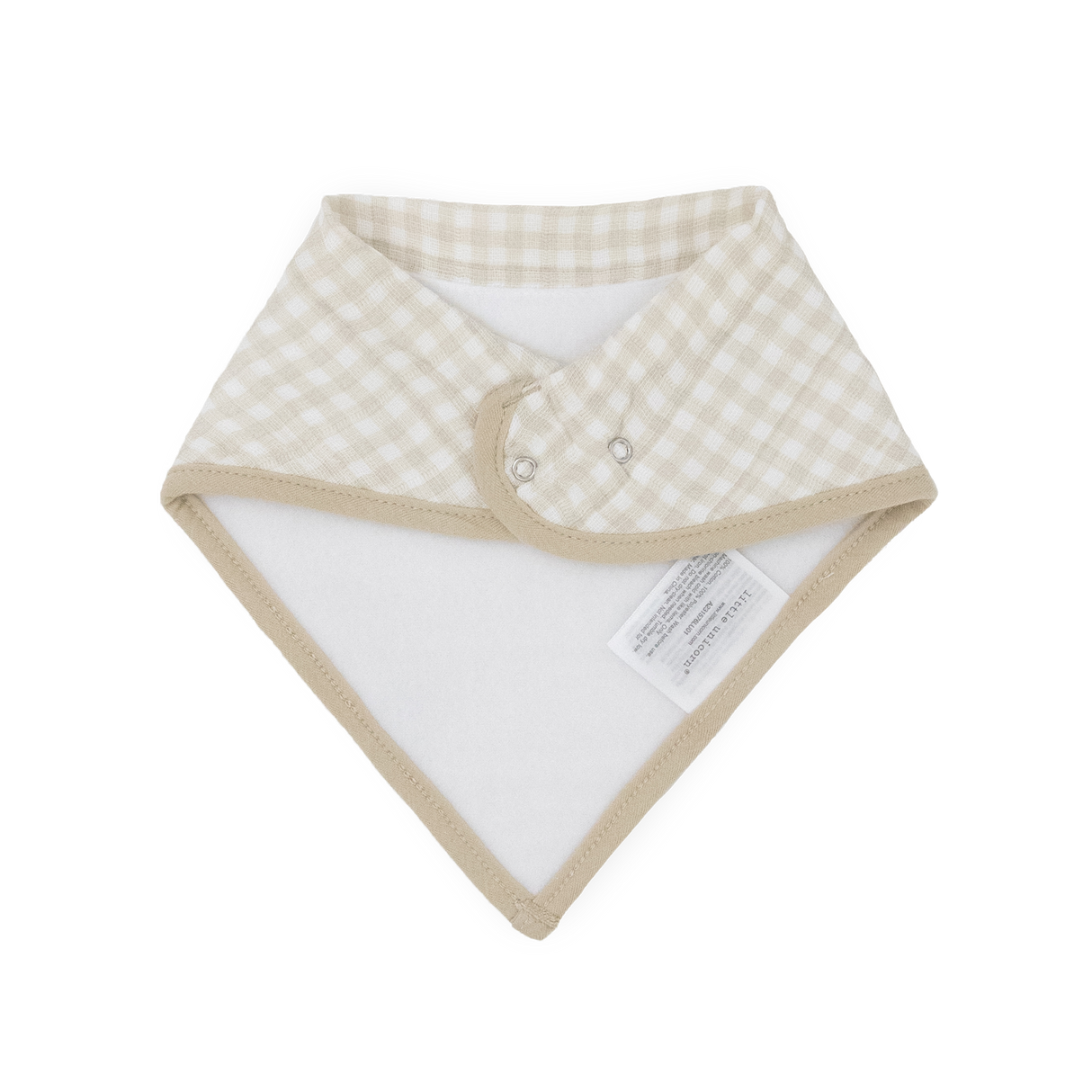Cotton Muslin + Fleece Bandana Bib 4 Pack - Taupe Cross - HoneyBug 