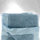 Classic Satin Border Blanket - Powder Blue
