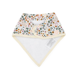 Cotton Muslin + Fleece Bandana Bib 4 Pack - Pressed Petals - HoneyBug 