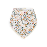 Cotton Muslin + Fleece Bandana Bib 4 Pack - Vintage Floral - HoneyBug 