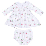 Long Sleeve Peter Pan Collar Dress and Bloomer - HoneyBug 