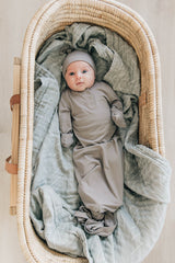 Desert Sage Muslin Swaddle Blanket - HoneyBug 