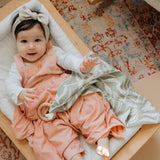 Peony Ribbed Stretch Swaddle