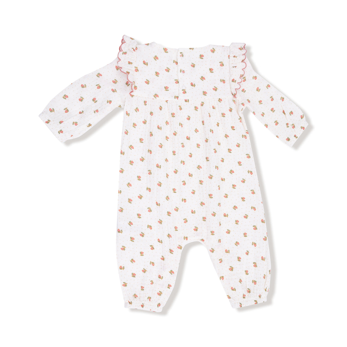 Long Sleeve Petal Ruffle Romper - HoneyBug 