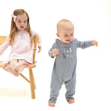 Long Sleeve Snap Shoulder Romper - Lil Bro - HoneyBug 