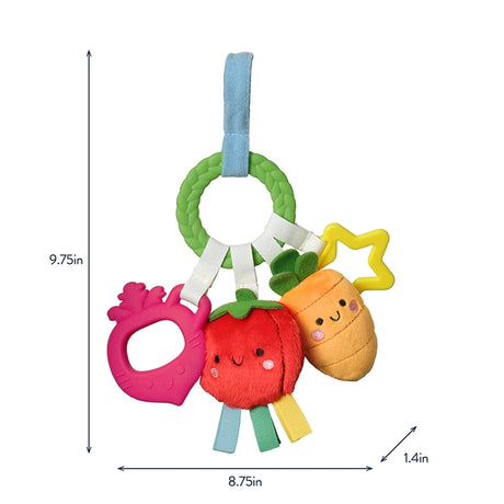 Bitzy Busy Ring Teething Activity Toy - Veggie - HoneyBug 