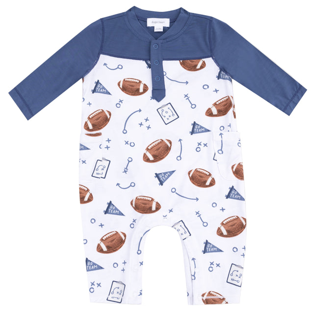 Romper with Contrast Sleeves - HoneyBug 