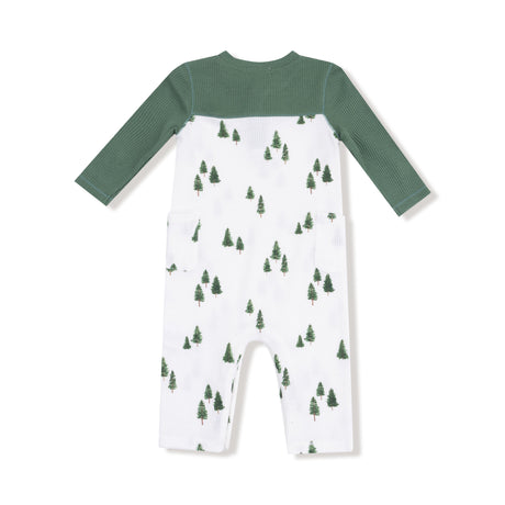 Romper with Contrast Sleeves - Tiny Forest - HoneyBug 