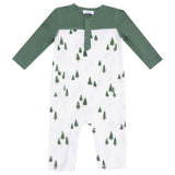 Romper with Contrast Sleeves - Tiny Forest - HoneyBug 