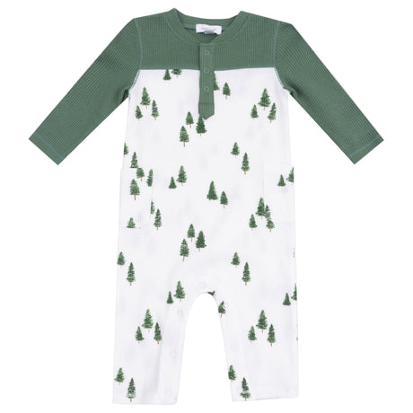 Romper with Contrast Sleeves - Tiny Forest - HoneyBug 