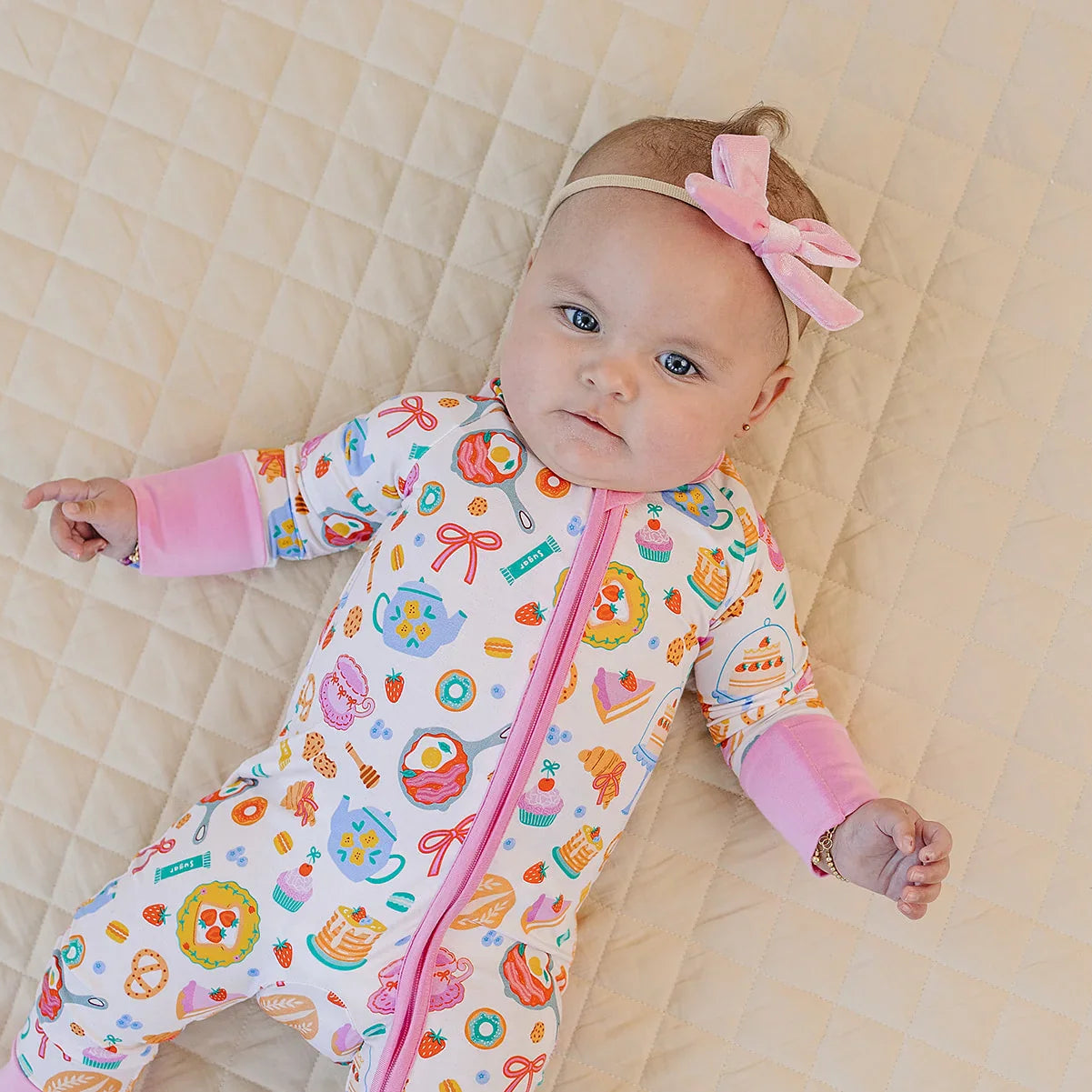 Bamboo Zip Romper | Breakfast Whimsy