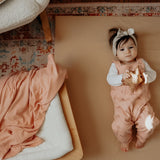 Peony Ribbed Stretch Swaddle