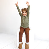 LONG SLEEVE HOODIE- Sage - HoneyBug 