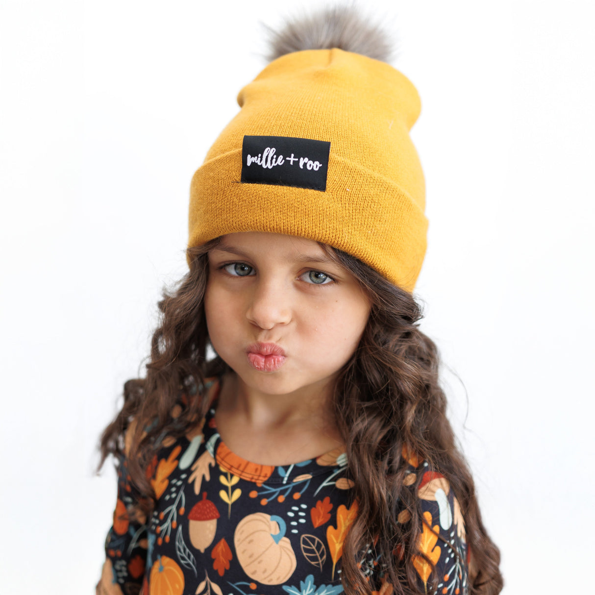 BAMBOO CUFF BEANIE- Honey Mustard - HoneyBug 