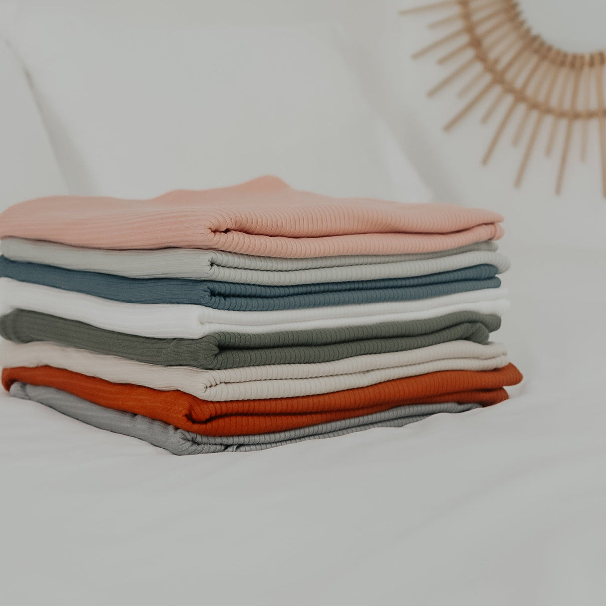 Peony Ribbed Stretch Swaddle