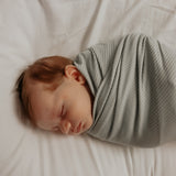 Seafoam Ribbed Stretch Swaddle