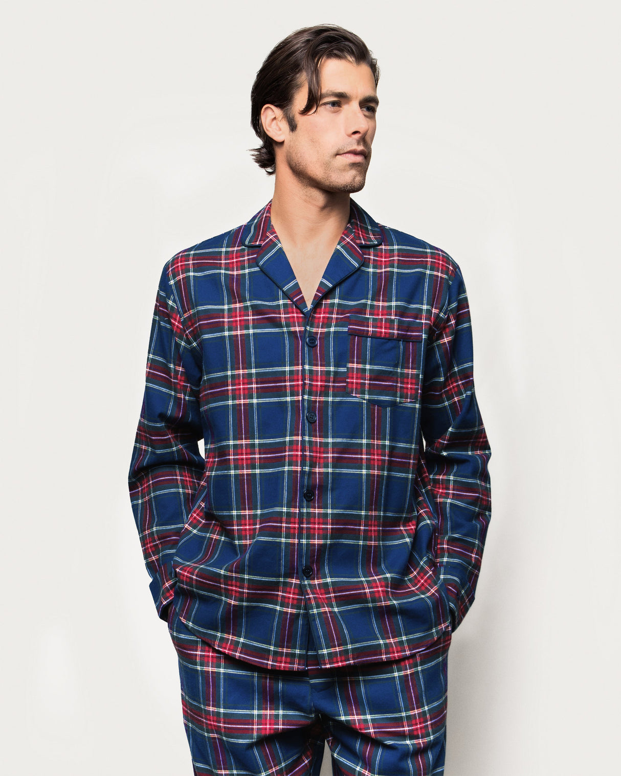 Men's Brushed Twill Pajama Set in Windsor Tartan - HoneyBug 