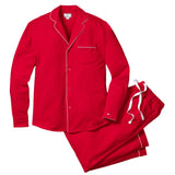 Men's Flannel Pajama Set in Red - HoneyBug 