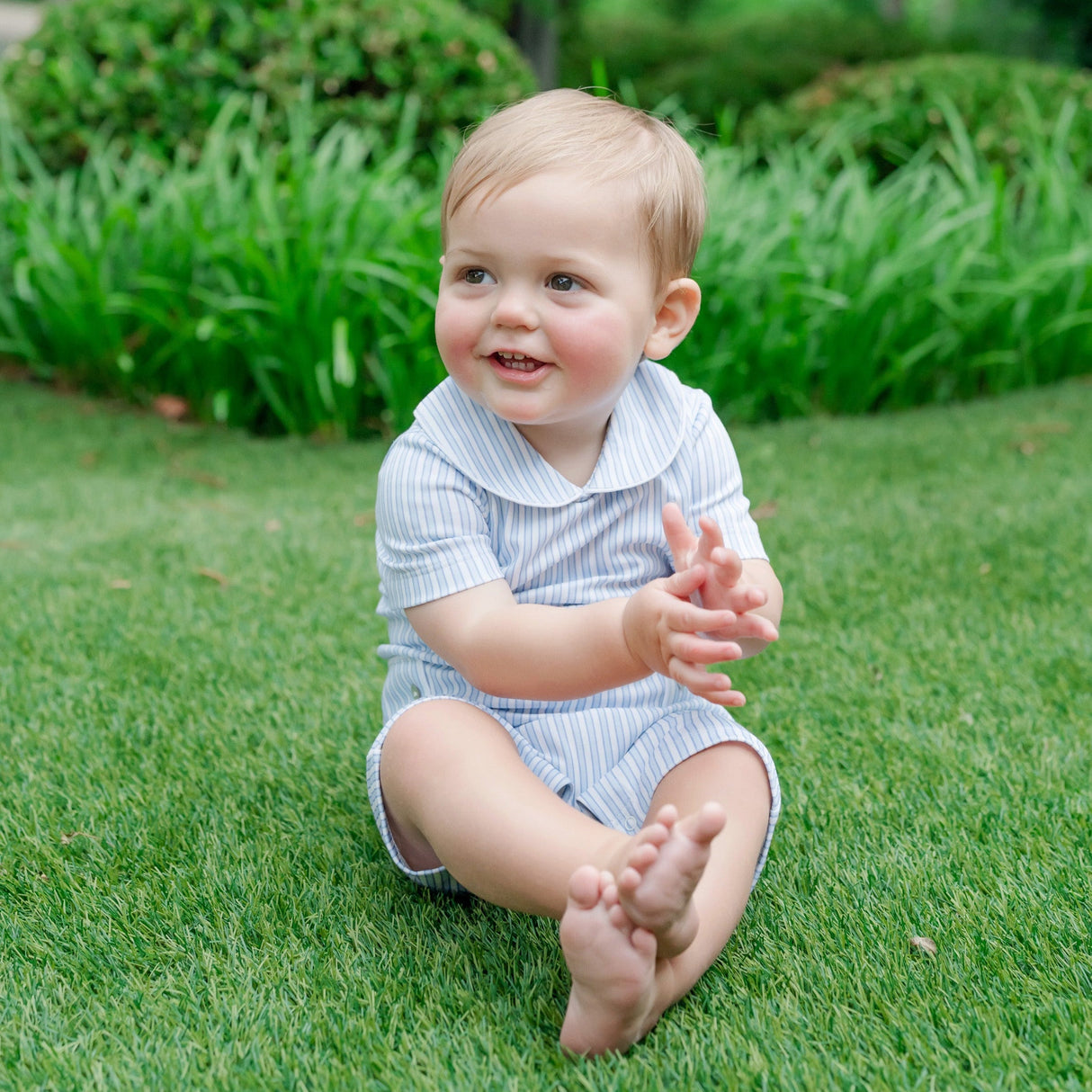 Henry Boys' Pima Cotton Shortall - Classic Stripe - HoneyBug 