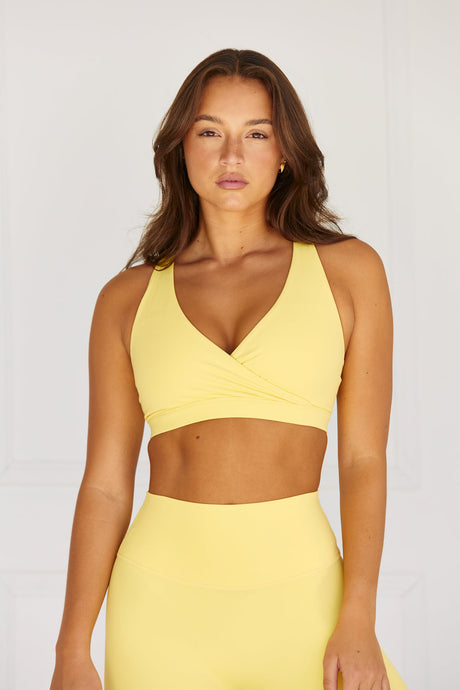 Astoria LUXE BALANCE Plunge Sports Bra - Marigold - HoneyBug 