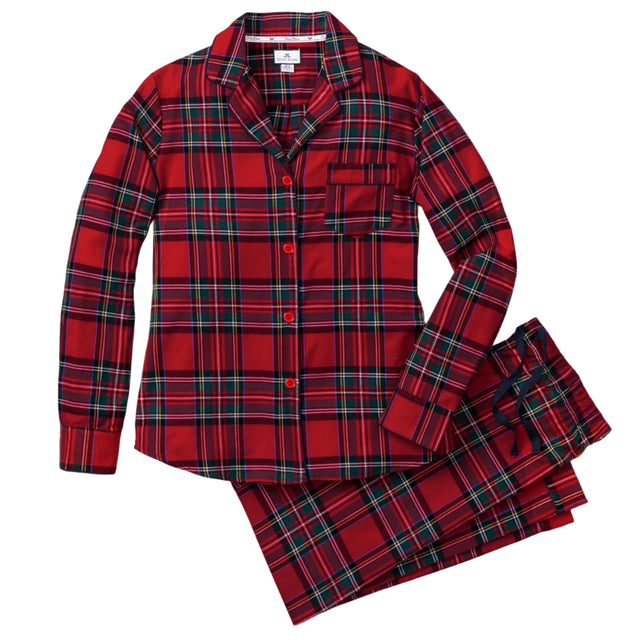 Women's Brushed Twill Pajama Set in Imperial Tartan - HoneyBug 