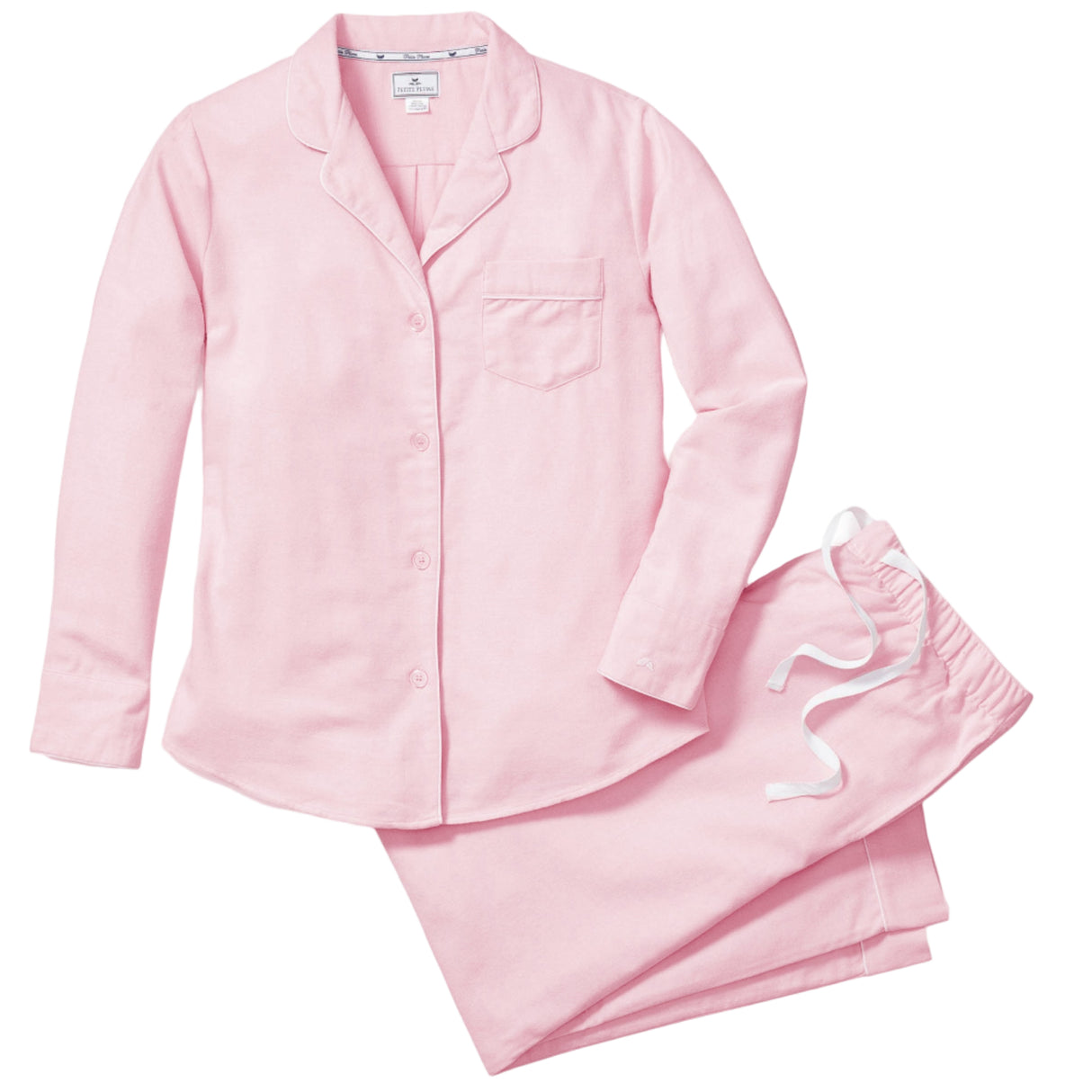 Women's Flannel Pajama Set in Pink - HoneyBug 