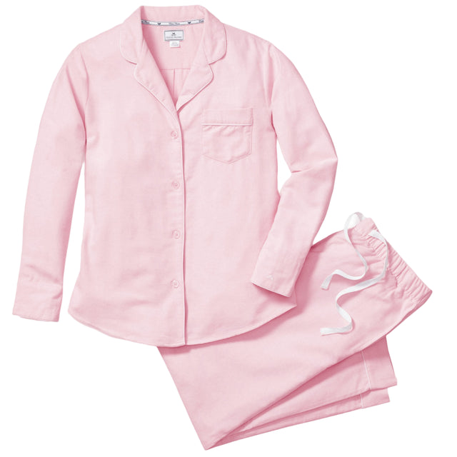 Women's Flannel Pajama Set in Pink - HoneyBug 
