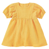 Dress with Puff Sleeves - Mustard - HoneyBug 