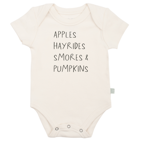 graphic bodysuit | apples hayrides smores - HoneyBug 