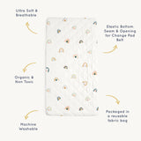 Organic Changing Pad Cover - Rainbow - HoneyBug 