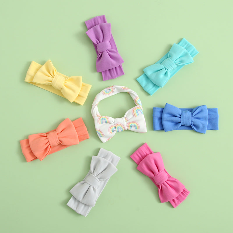 Happy Yellow Bow Headband - HoneyBug 