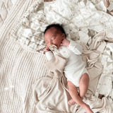 Oat Ribbed Stretch Swaddle