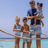 Kaleido Fish Sustainable Swim Short - HoneyBug 