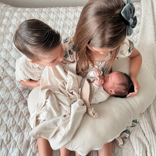 Oat Ribbed Stretch Swaddle