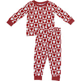 Checkered Hearts Ribbed Bamboo Cozy Set - HoneyBug 