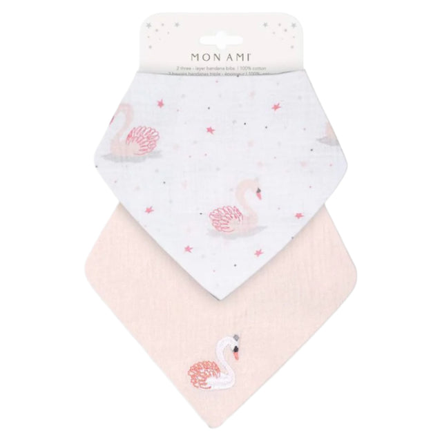 French Swan 2 Pk Bib Set - HoneyBug 