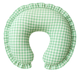 Green Gingham Ruffle Nursing Pillow Cover