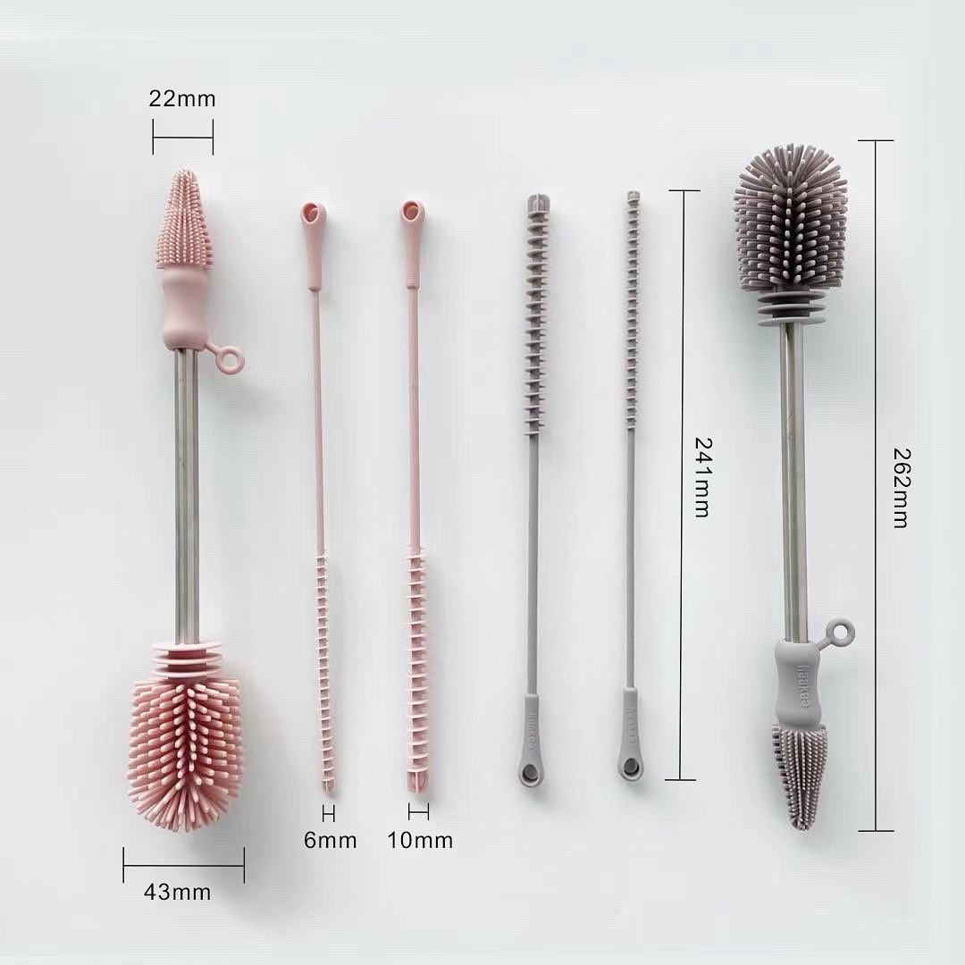 Haakaa Silicone Cleaning Brush Kit - HoneyBug 