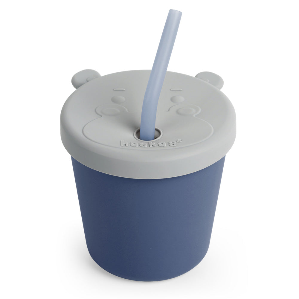 Haakaa Jolly Hippo Silicone Sippy Cup 1 pk - HoneyBug 