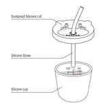 Haakaa Jolly Hippo Silicone Sippy Cup 1 pk - HoneyBug 