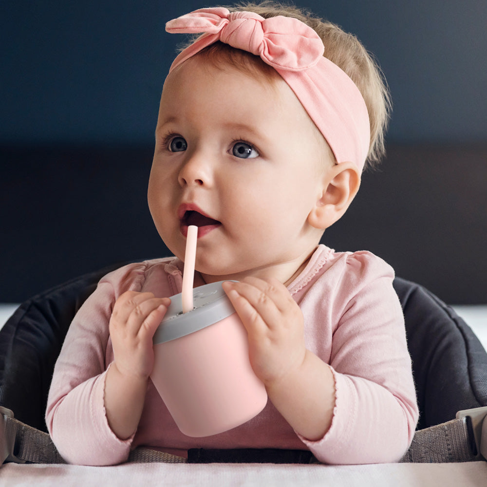 Haakaa Jolly Hippo Silicone Sippy Cup 1 pk - HoneyBug 