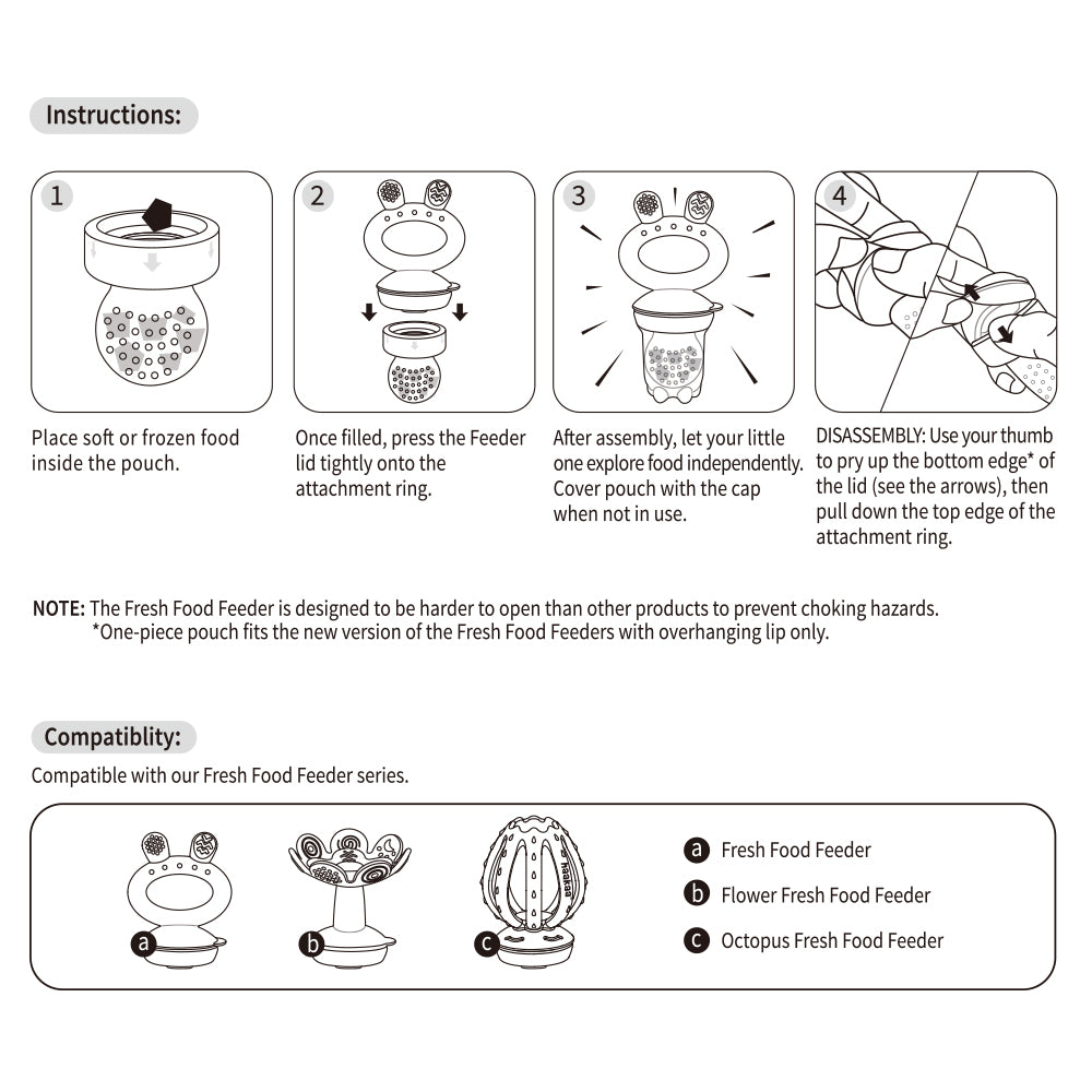 Haakaa Silicone Freeze-N-Feed Replacement Pouch 1 pk - HoneyBug 