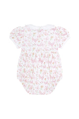 Butterflies Print Smocked Bubble - HoneyBug 