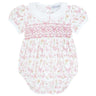 Butterflies Print Smocked Bubble - HoneyBug 