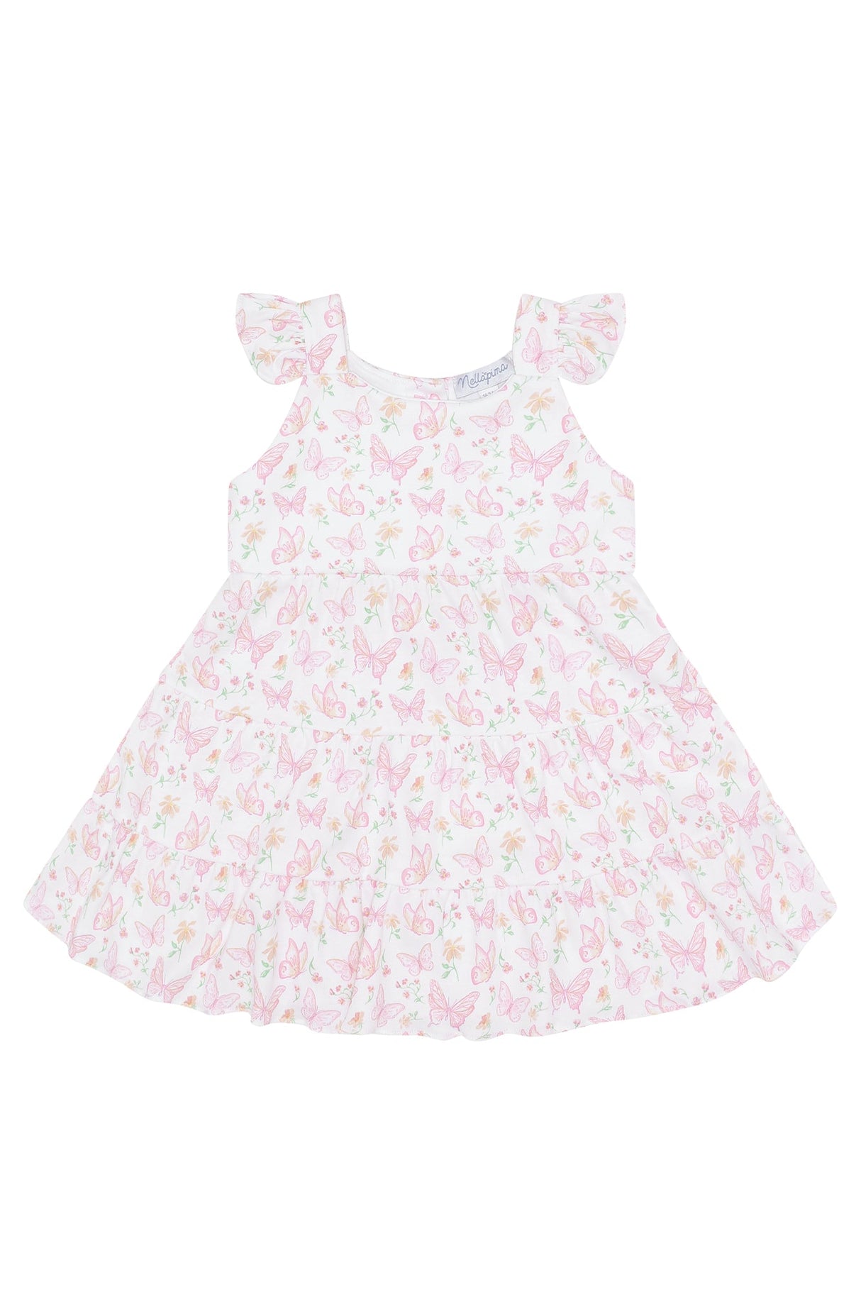 Butterflies Print Ruffle Dress - HoneyBug 