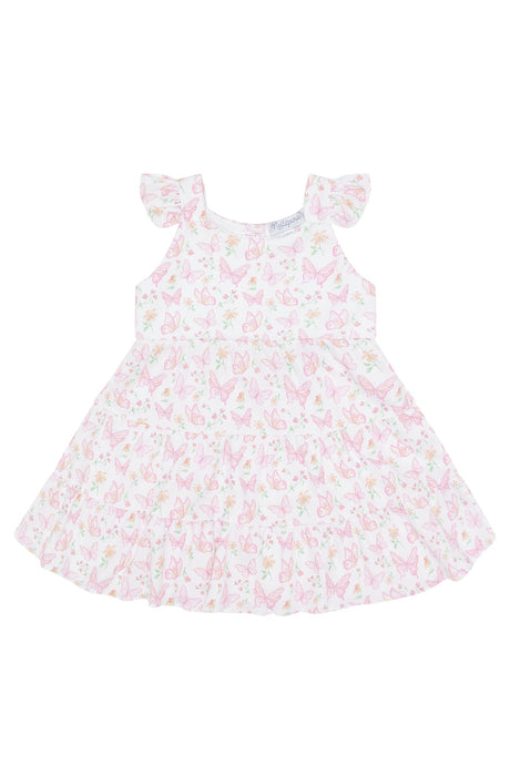 Butterflies Print Ruffle Dress - HoneyBug 