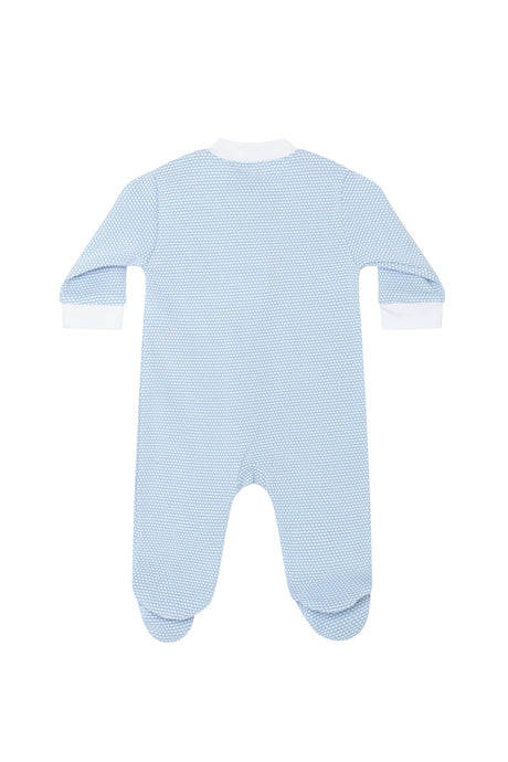 Blue Bubble Zipper Footie - HoneyBug 