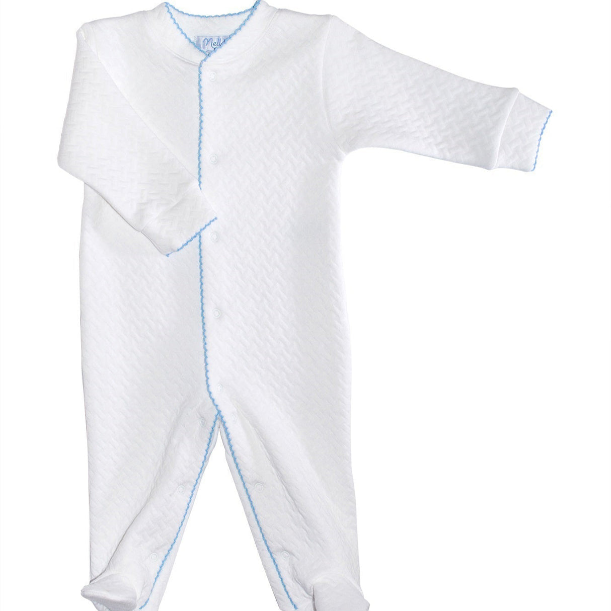 Basket Weave Baby Footie - HoneyBug 