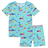 Baby Shark Bamboo Kids Pajama Short Set - HoneyBug 