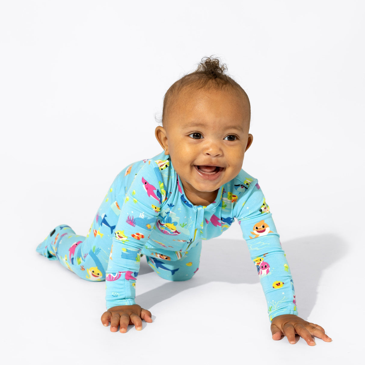 Baby Shark Bamboo Convertible Footie - HoneyBug 